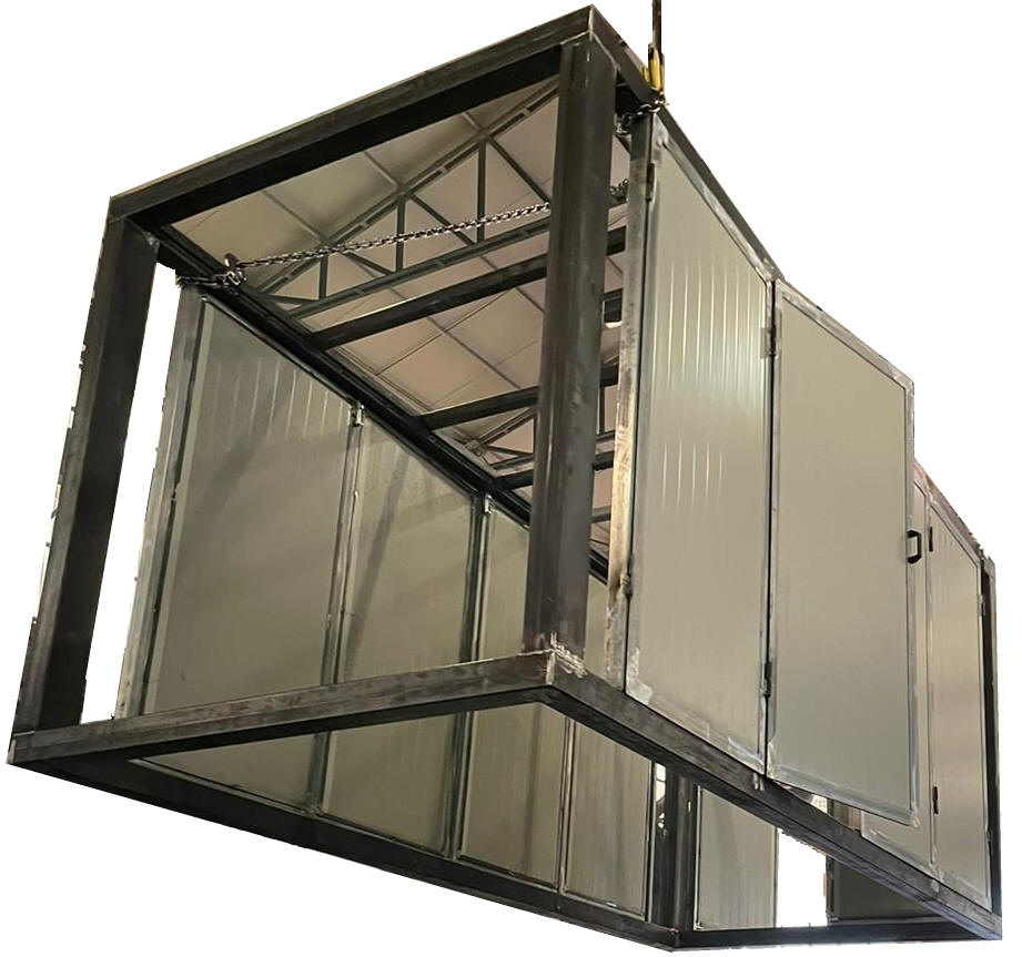 container shelter aperto sotto